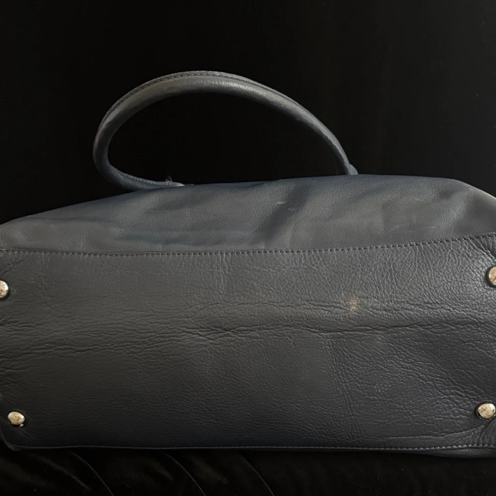 Michael Kors Navy Leather Satchel